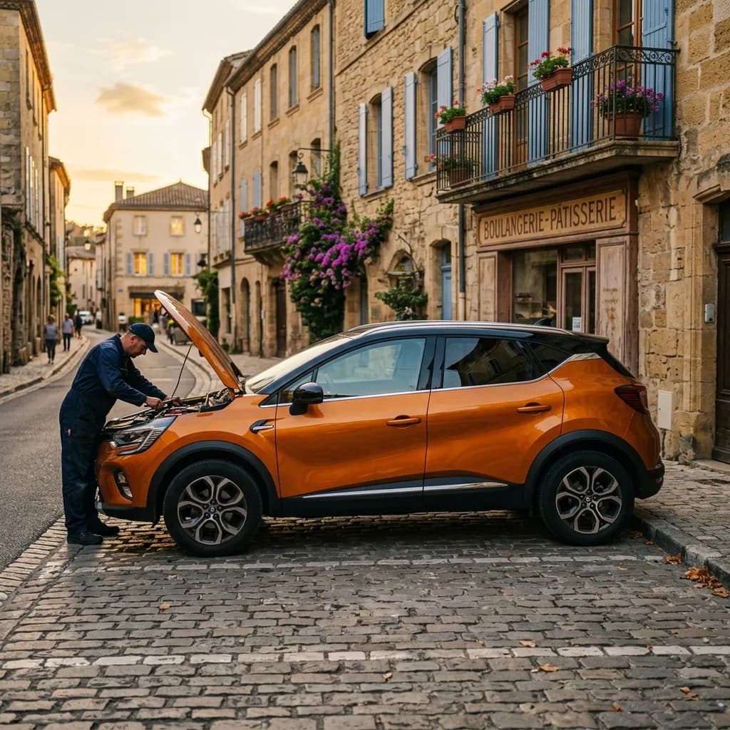 Renault Captur EDC et E-Tech hybride avec boîte automatique, batterie et voyants de diagnostic
