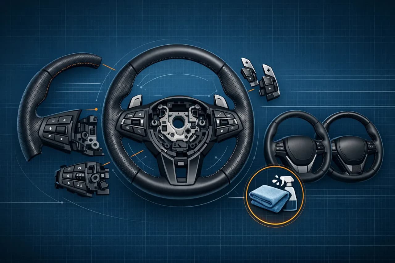 Illustration de couverture : Volants BMW : options, entretien et personnalisation sans se tromper