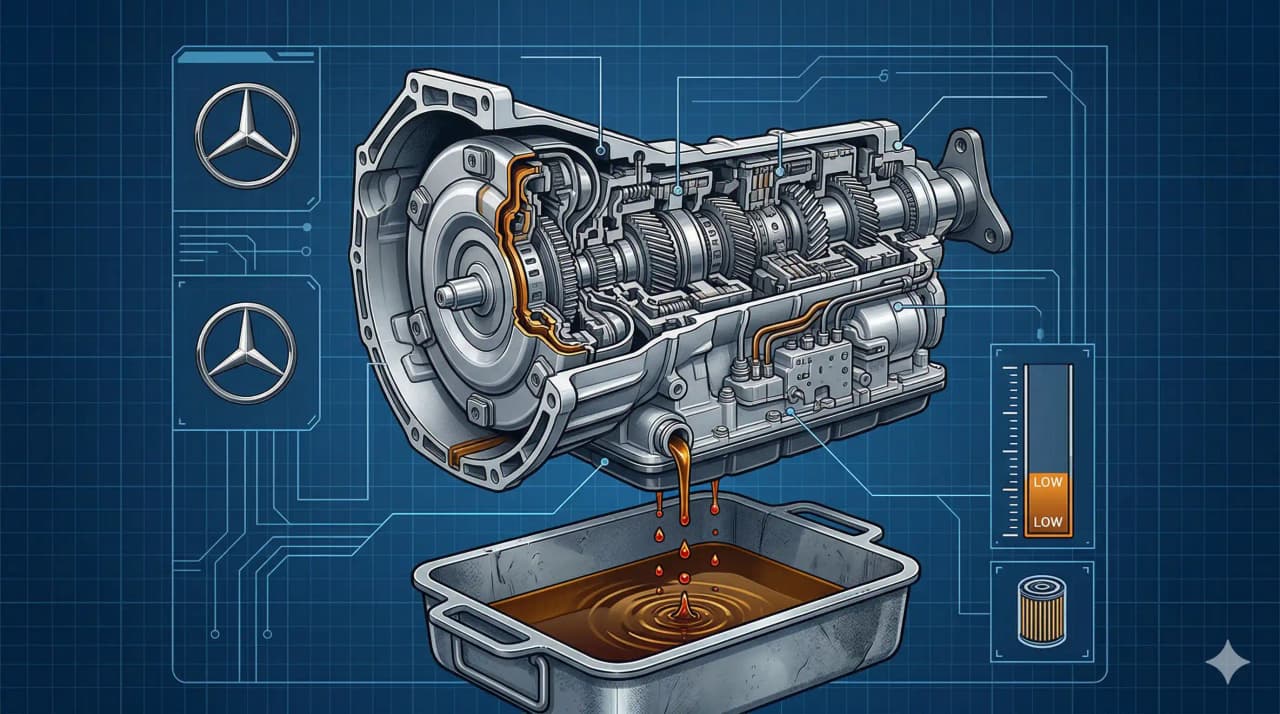 Vidange boîte automatique Mercedes Classe A : huile de transmission et procédure d'entretien