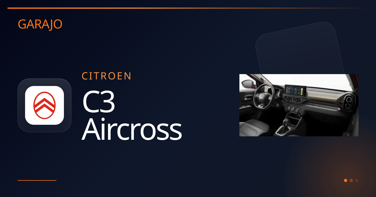 Plan d’entretien Citroen C3 Aircross - Garajo